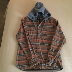 Men's Quicksilver Hooded Flannel Shirt Jacket